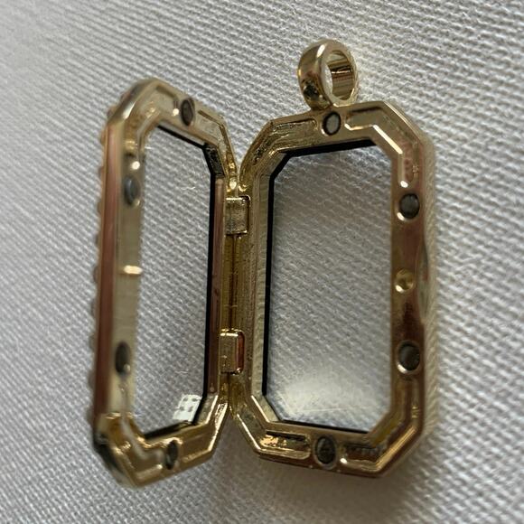 Lot of 10 Pc Assorted Pave Floating Lockets/Pendants Keepsake Jewelry Supplies - Picture 6 of 10